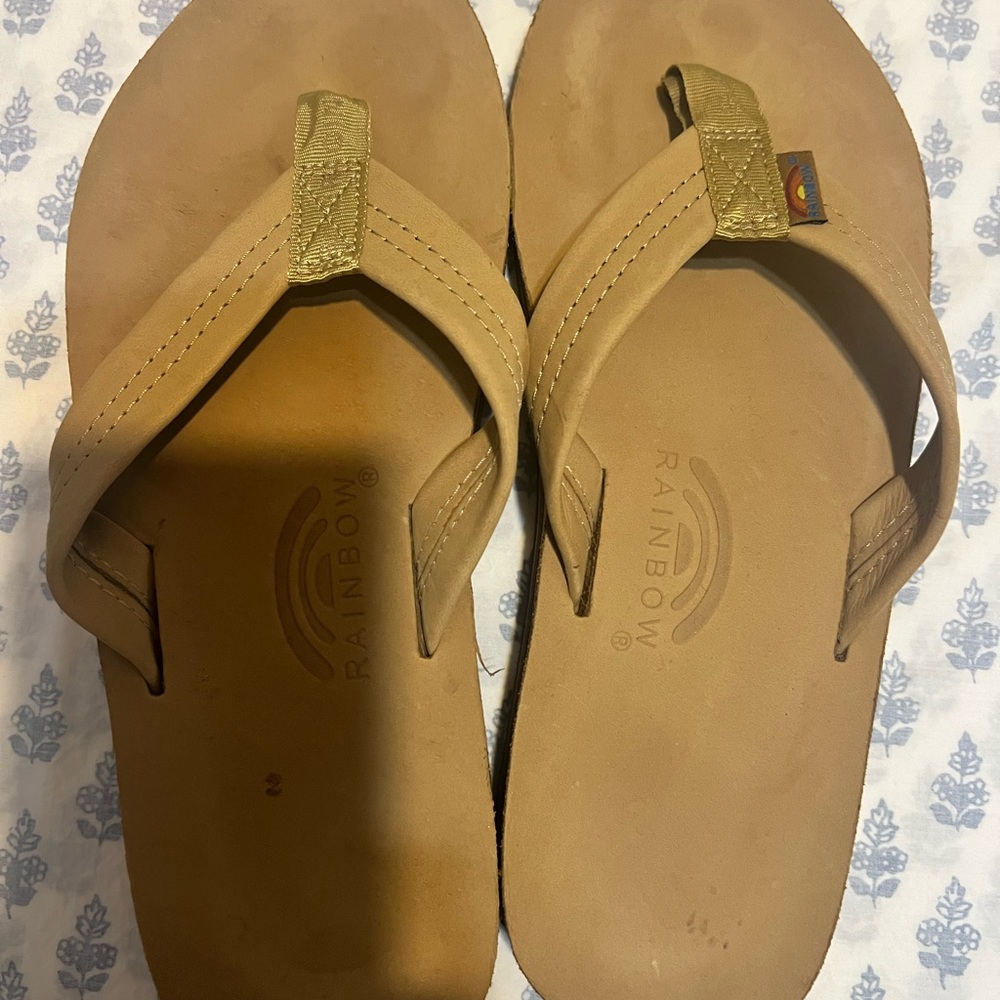 Rainbow Leather Men’s flip flops